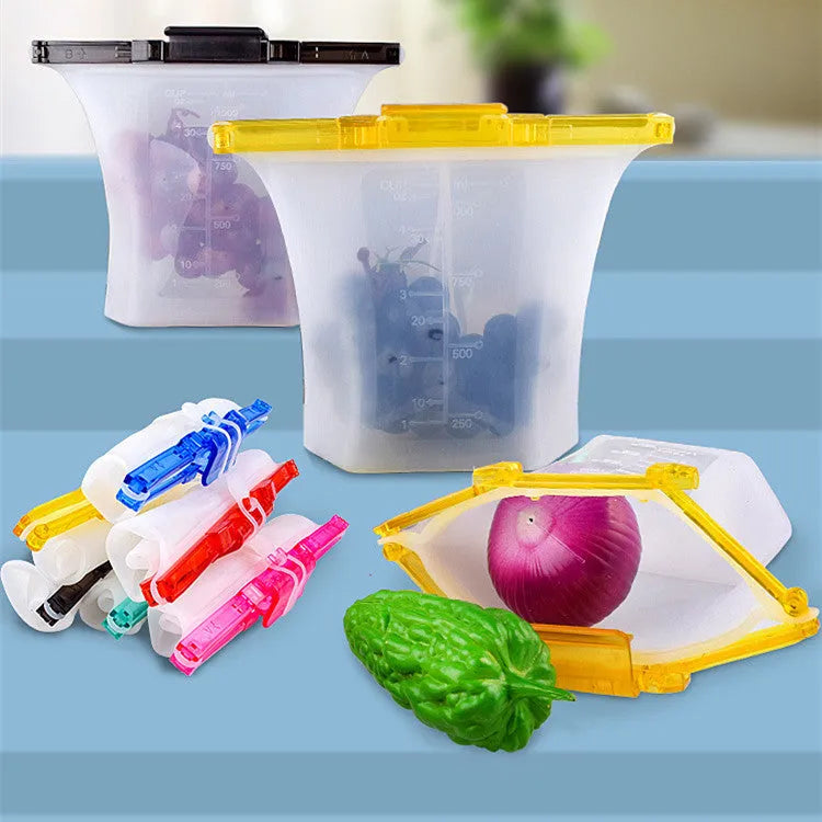 Kitchen Refrigerator Silicone Food Storage Bag - EX-STOCK CANADA