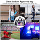 1Pc Clear Crossbody Bag Stadium Approved Clear Transparent Shoulder Bag See Through Zip Pouch Tote Bag Handbag With 11LBS Load EX-STOCK