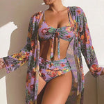 Women's Long Blouse Split Bikini Plus Size Suit - EX-STOCK CANADA