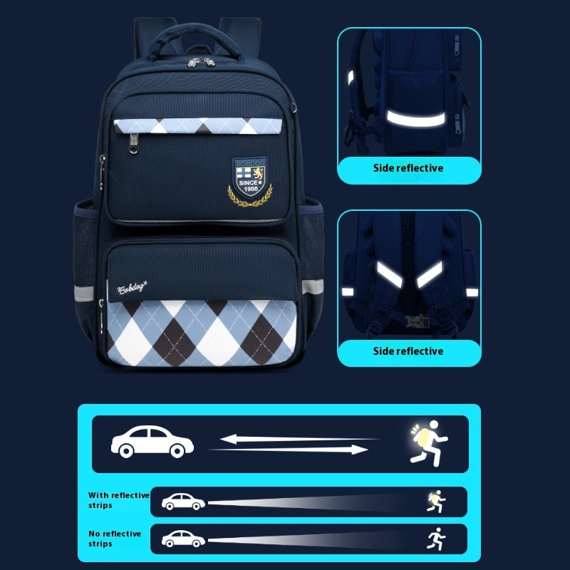 Boys Burden Relief Spine Protection Children's Schoolbag EX-STOCK