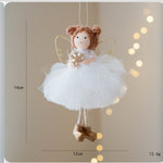 Christmas White Tulle Skirt Golden Wings Angel Girl Pendant EX-STOCK Canada 
