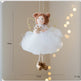 Christmas White Tulle Skirt Golden Wings Angel Girl Pendant EX-STOCK Canada 