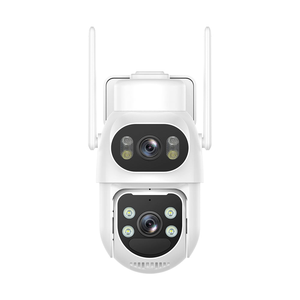 White 4G LTE Outdoor PTZ Security Camera with Solar Panel 6