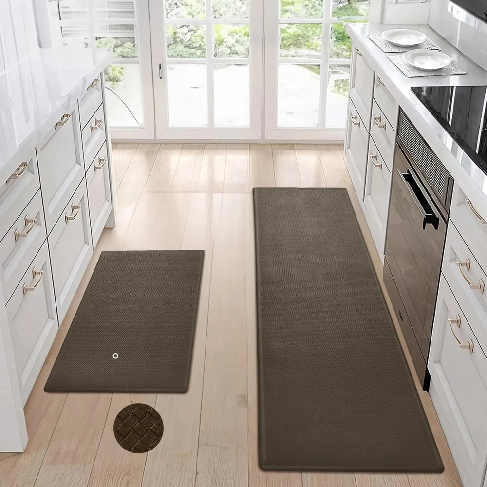 Kitchen Floor Mat Two-piece Set Of Non-slip, Waterproof  Rug And Easy To Scrub For Home, Kitchen - EX-STOCK CANADA