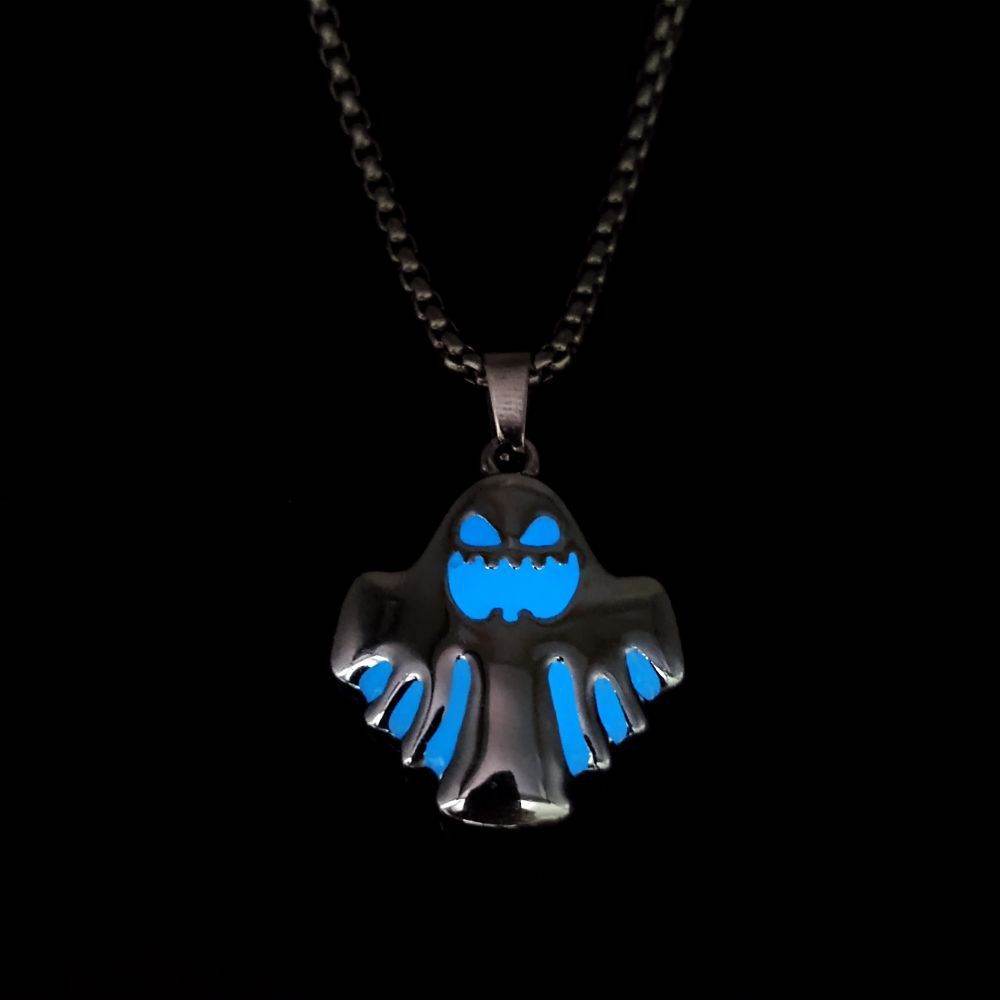 Luminous Ghost Pendant Halloween Necklace EX-STOCK