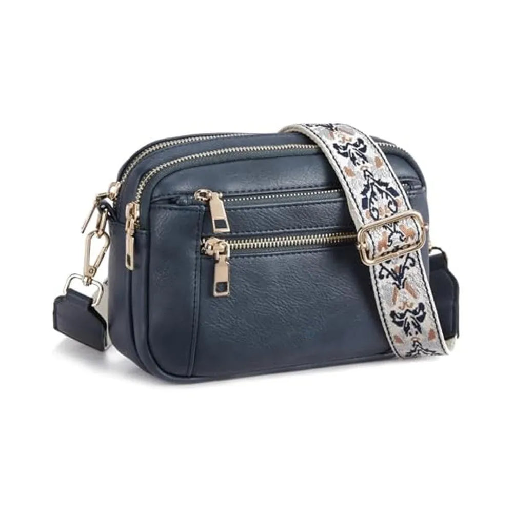 Daily Matching PU Leather Business Commute Zipper Crossbody Bags for women - EX-STOCK CANADA