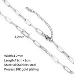 Stainless Steel Vacuum Vapor Plating 18K Gold Color Protection Lip Chain Necklace - EX-STOCK CANADA