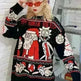 Funny Christmas sweater couple loose jacquard sweater - EX-STOCK CANADA
