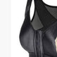 Black sports bra on a white background