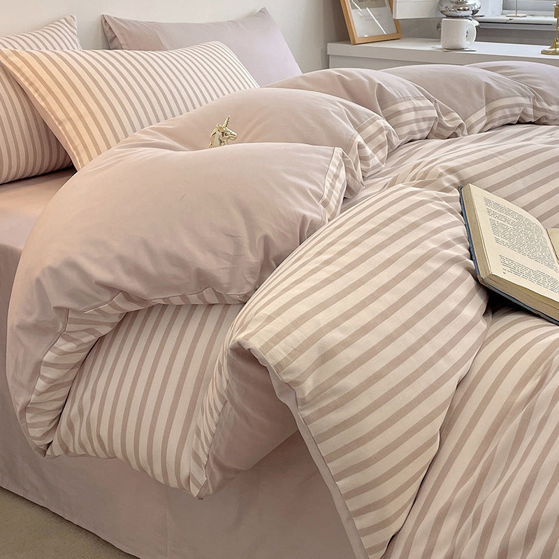 Pure Cotton Class A Four-piece Quilt Cover Household Pure Cotton Bed Sheet Duvet Cover EX-STOCK Canada 