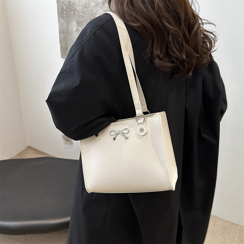 Large Capacity PU Leather Tote Bag for Women – Stylish Shoulder Bag