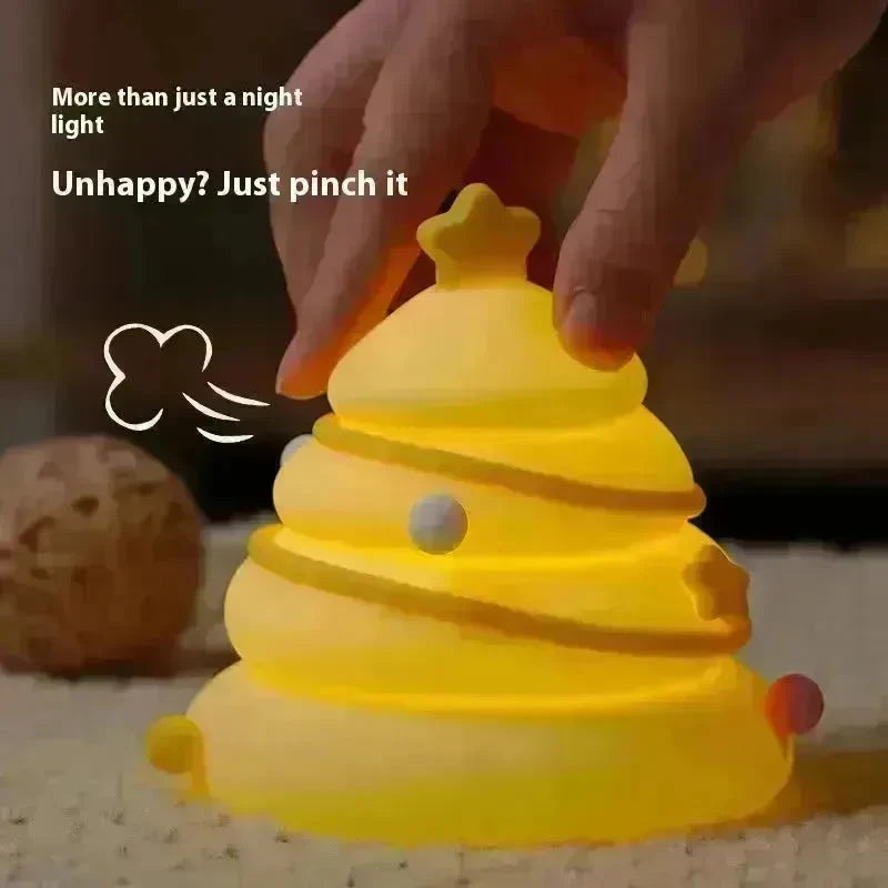 Silicone Christmas Tree Night Lights USB Rechargeable Cute Cartoon Kid Birthday Gifts - EX-STOCK CANADA