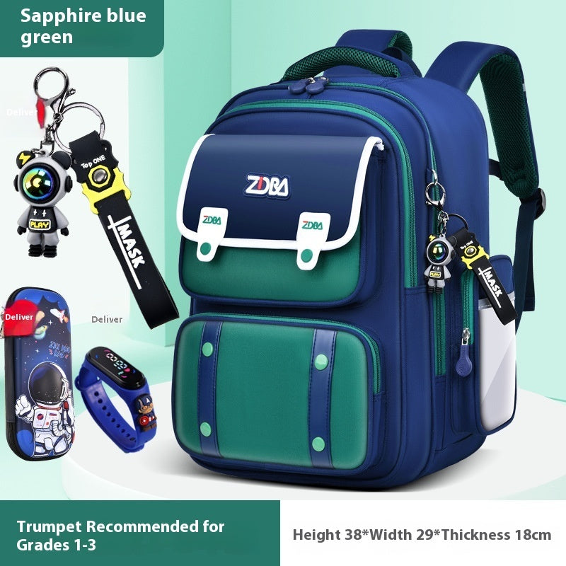 Schoolbag Boy Elementary School Students Three Four To Six Grade EX-STOCK