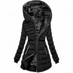 Women's Slim-Fit Quilted Puffer Jacket – Faux Fur Lined Hooded Winter Coat | XS–3XL