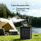 Portable Outdoor Camping Misting Fan – 7L Tank, 20000mAh Rechargeable, Remote Control, LED Light | Orange & Army Green 6