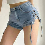 Fashionable And Personalized Bow Denim Shorts For Women - EX-STOCK CANADA