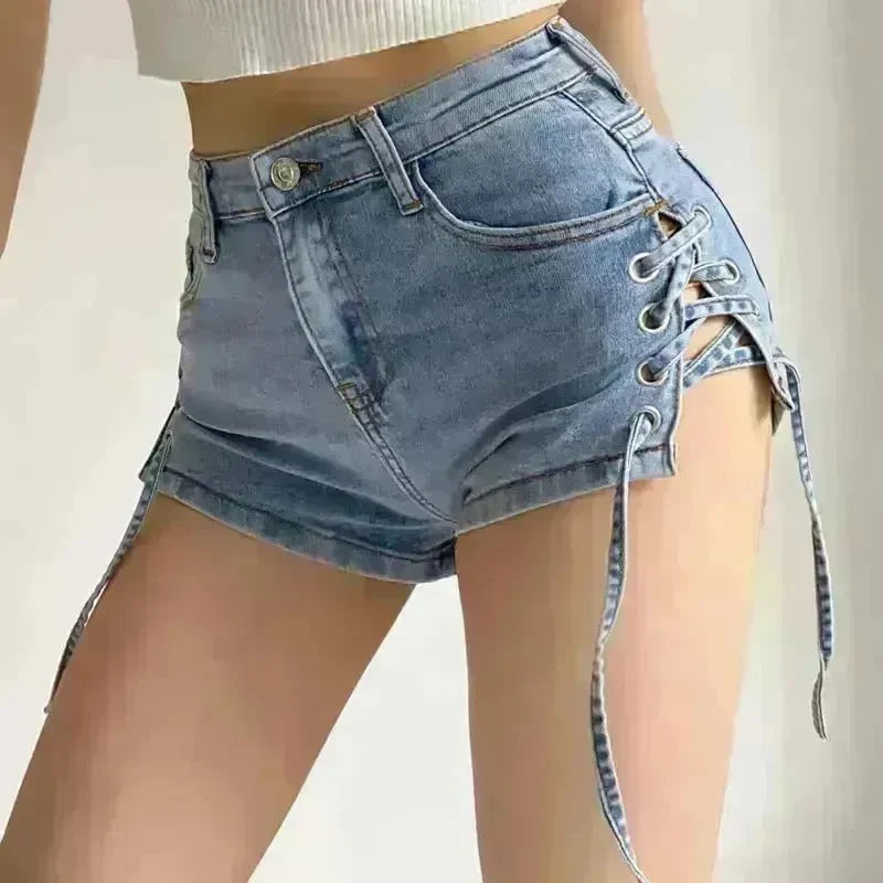 Fashionable And Personalized Bow Denim Shorts For Women - EX-STOCK CANADA