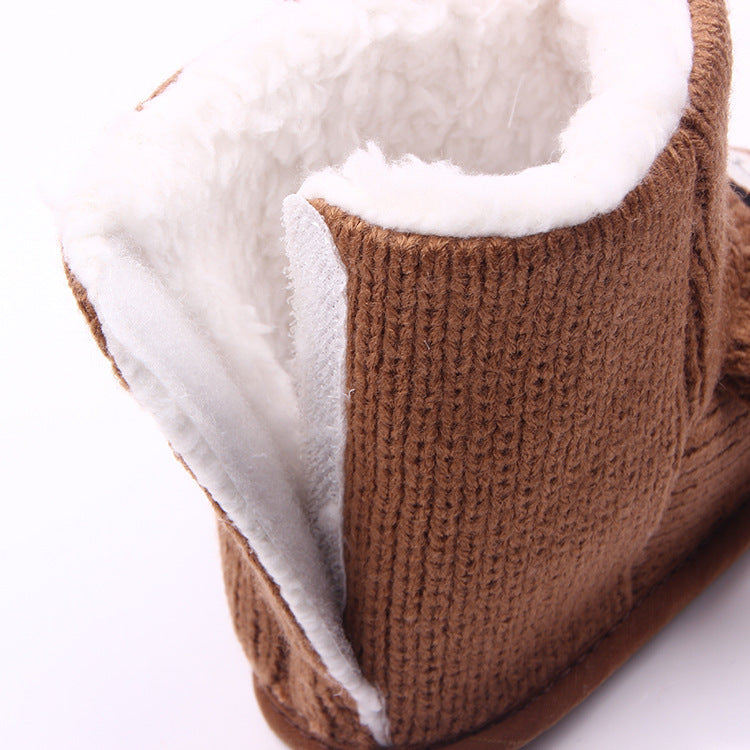 Autumn winter new bear knitting plus baby shoes toddler shoes infant boot EX-STOCK