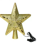 Top de árbol de Navidad Luz de la estrella Star Flake Forma láser Luces de proyector Luces Ornamento de árbol de Navidad