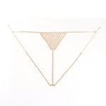 2pcs Rhinestone Underwear Nightclub Lingerie Body Chain set