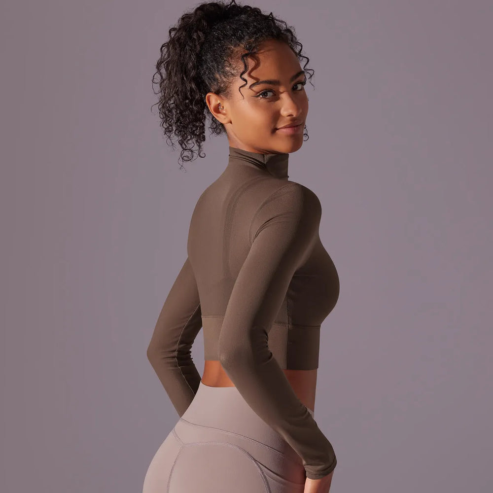 Mesh Yoga Clothes Long Sleeve Quick-drying Workout Clothes Top For Women - EX-STOCK CANADA