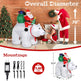 6ft 15W 7pcs LED Lights Santa Claus Rides Polar Bear Garden Santa Claus Decoration EX-STOCK Canada 