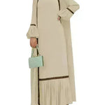Elegant Two piece for ArabWomen Abaya Underwear dress and Kimono Abaya Open front Abaya for  Middle Easter Arab Dubai Women
