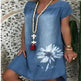 Casual Denim Fashion Floral jeans dress - EX-STOCK CANADA