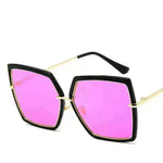 Gafas de sol retro de metal reflectante para mujeres