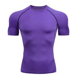 Solid color quick-drying bottoming short sleeve fitness t-shirt top