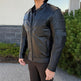 Unik International Men's Reflective Stripe Motorcycle Jacket 