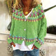 Christmas Abstract Printing Casual Cloak Coat Cardigan Sweater - EX-STOCK CANADA