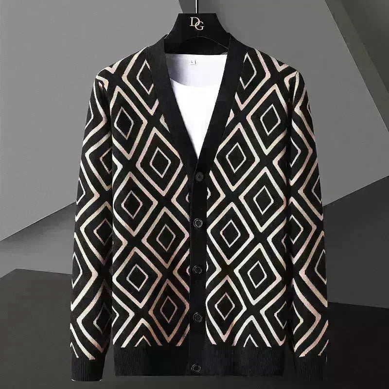 Slim fit  High-end Knitted Cardigan Sweater For Men - EX-STOCK CANADA