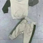 Two piece for boys Color Matching Long-sleeve Sweater Set - EX-STOCK CANADA