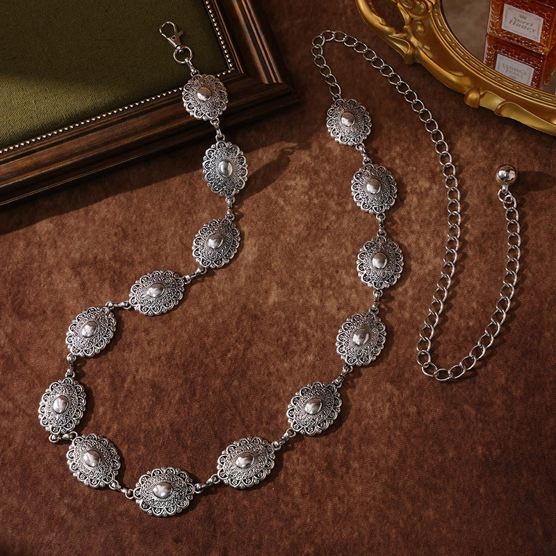 Women's Fashion Retro Carving Metallic Belt EX-STOCK