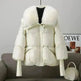 Women Cotton-padded Down Jacket Fur Collar Thick Puffer Winter Coat - EX-STOCK CANADA