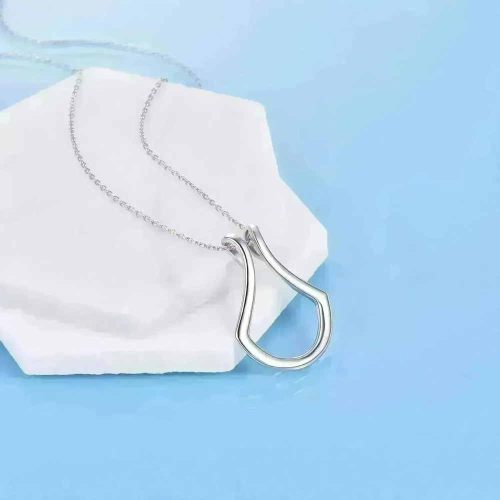 Sterling Silver Ring Holder Necklace Pendant Jewelry for Women - EX-STOCK CANADA