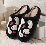 Halloween Cartoon Ghost Cotton Slippers For Women Indoor Non-slip Bedroom Floor Slipper Winter House Shoes EX-STOCK