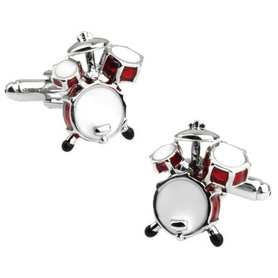 Men's Musical Drum Set Cufflinks – Copper Baked Paint Music Novelty Cufflinks | Canada & USA