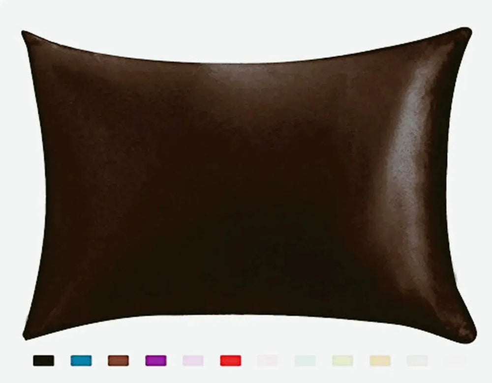 Pillowcase Satin Solid Color Simulation Silk Single Pillowcase Ice Silk Pillowcase - EX-STOCK CANADA