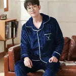 Flannel warm and thickened men's pajamas - EX-STOCK CANADA