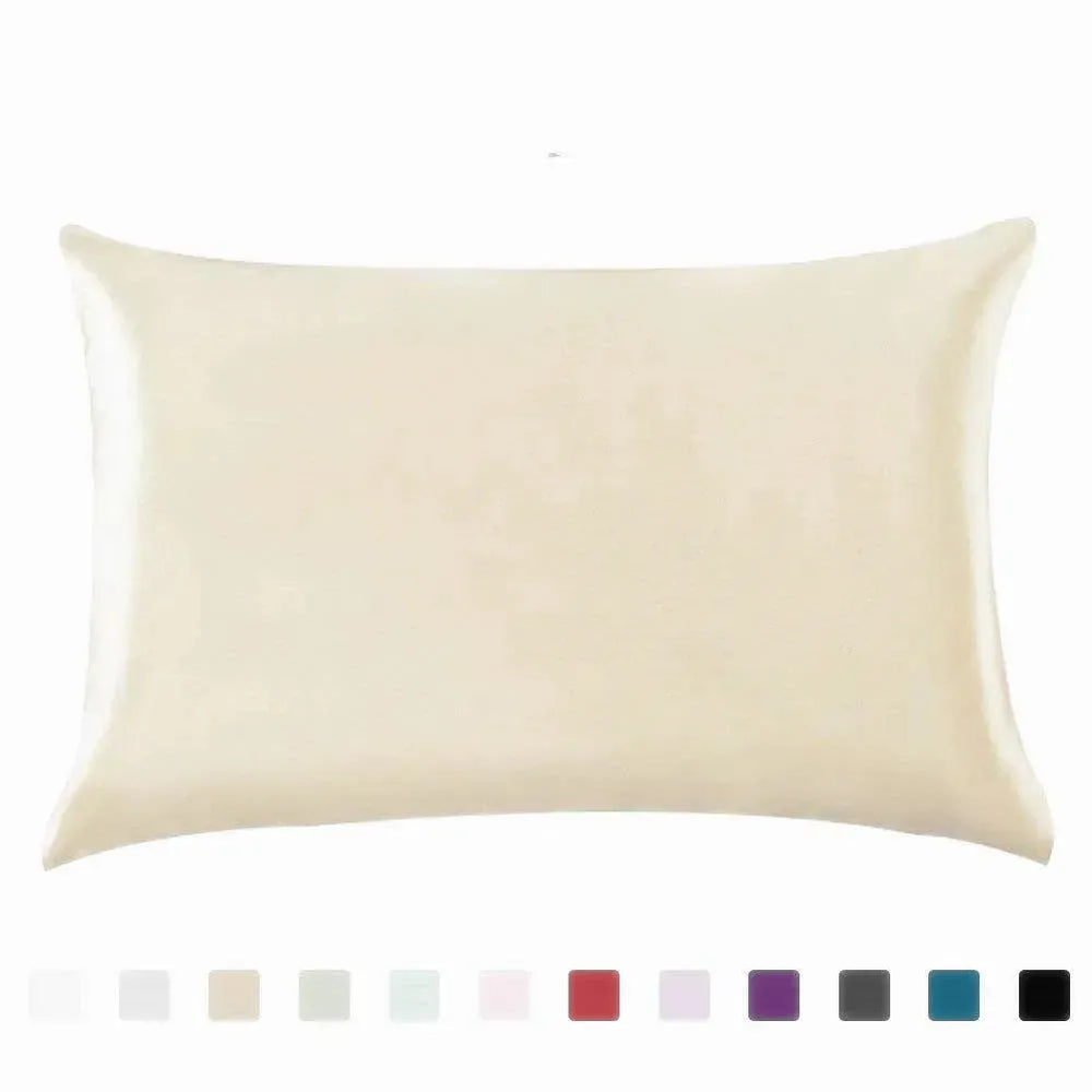 Pillowcase Satin Solid Color Simulation Silk Single Pillowcase Ice Silk Pillowcase - EX-STOCK CANADA