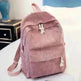 Corduroy Backpack Students Shoulder School Bags Bookbag - EX-STOCK CANADA