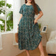 Summer Plus Size Women Floral Printed Midi Dresses - EX-STOCK CANADA