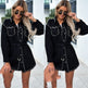 Retro Street Style Rivet Loose Denim Jacket Women EX-STOCK Canada 