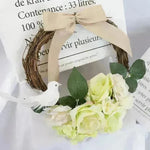 Christmas Wreaths On The Door Artificial Flowers Garland Window Door Hanging Decorative Supplies For Christmas Party New Year - EX-STOCK CANADA