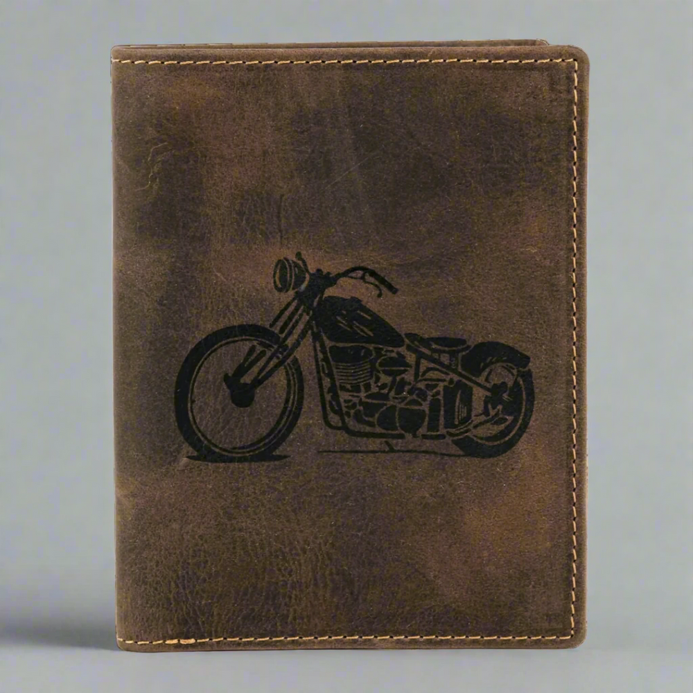 MET Men's Motorcycle Distressed Leather Wallet EX-STOCK Canada 