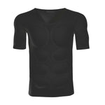 Men's Invisible Shoulder Pad Fake Chest T-Shirt – Removable Muscle Pad (S–XL)