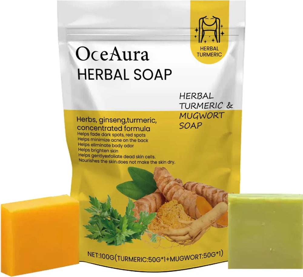 OceAura Turmeric Natural Herbal Organic Skincare Soap - EX-STOCK CANADA