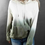Women Tie-dye print hooded long sleeves